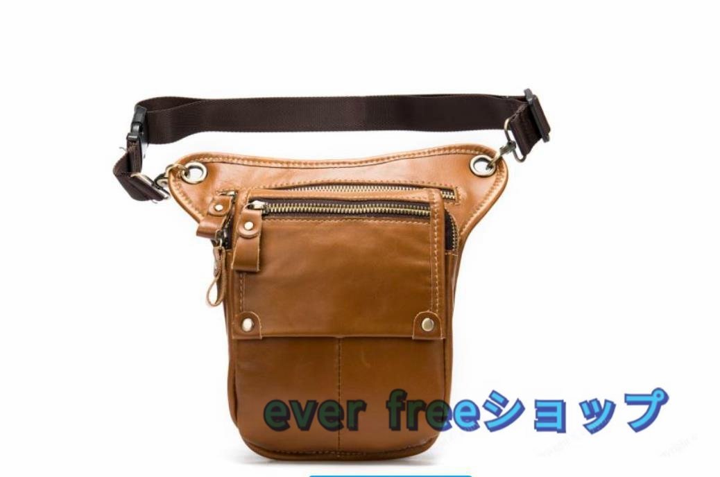 大特価!! 本革 メンズ ウエストバッグ ショルダーバッグ バッグ 新品