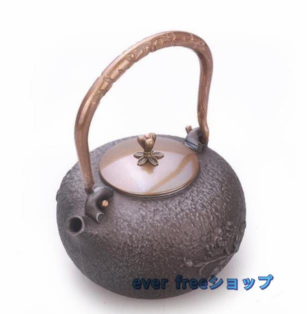 新入荷★煮茶壷 茶道具 南部鉄器 鉄やかん 鉄びん 鉄分補給 ティー用品★1.1L_画像2