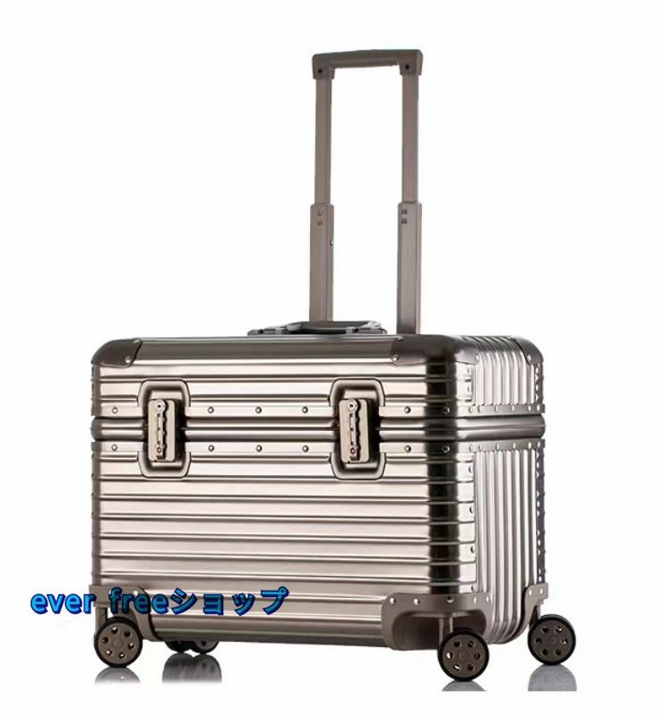 アルミスーツケース 22インチ シルバー 小型 アルミトランク 旅行用品 TSAロック キャリーケース キャリーバッグ_画像1
