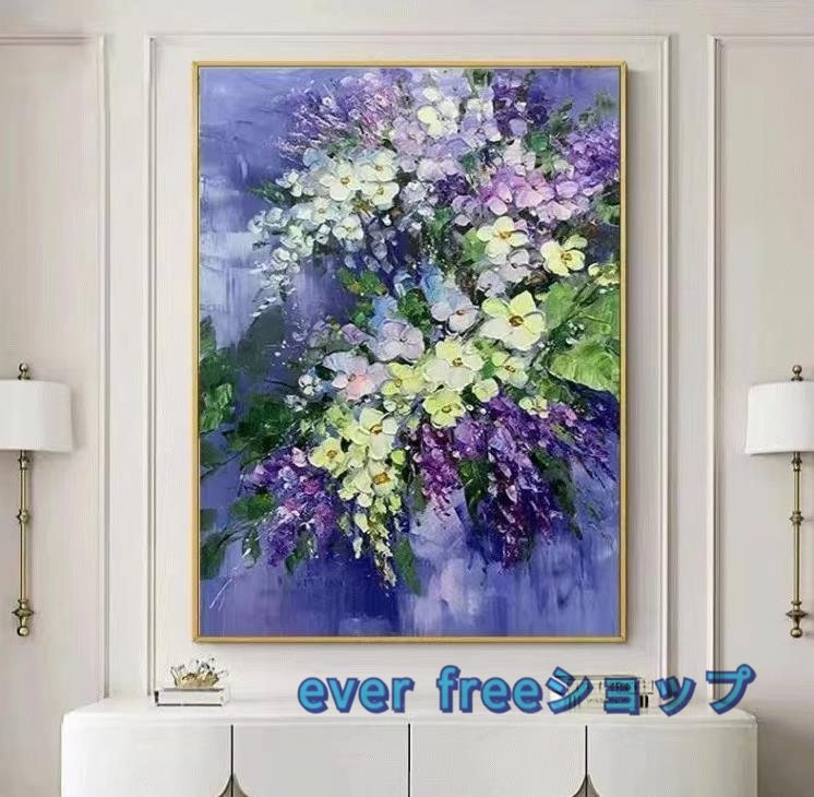  feeling of luxury overflow * living room equipment ornament ... hand ... oil painting .. flower 