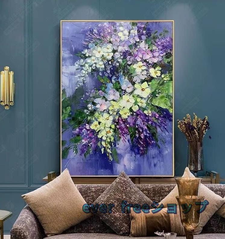  feeling of luxury overflow * living room equipment ornament ... hand ... oil painting .. flower 