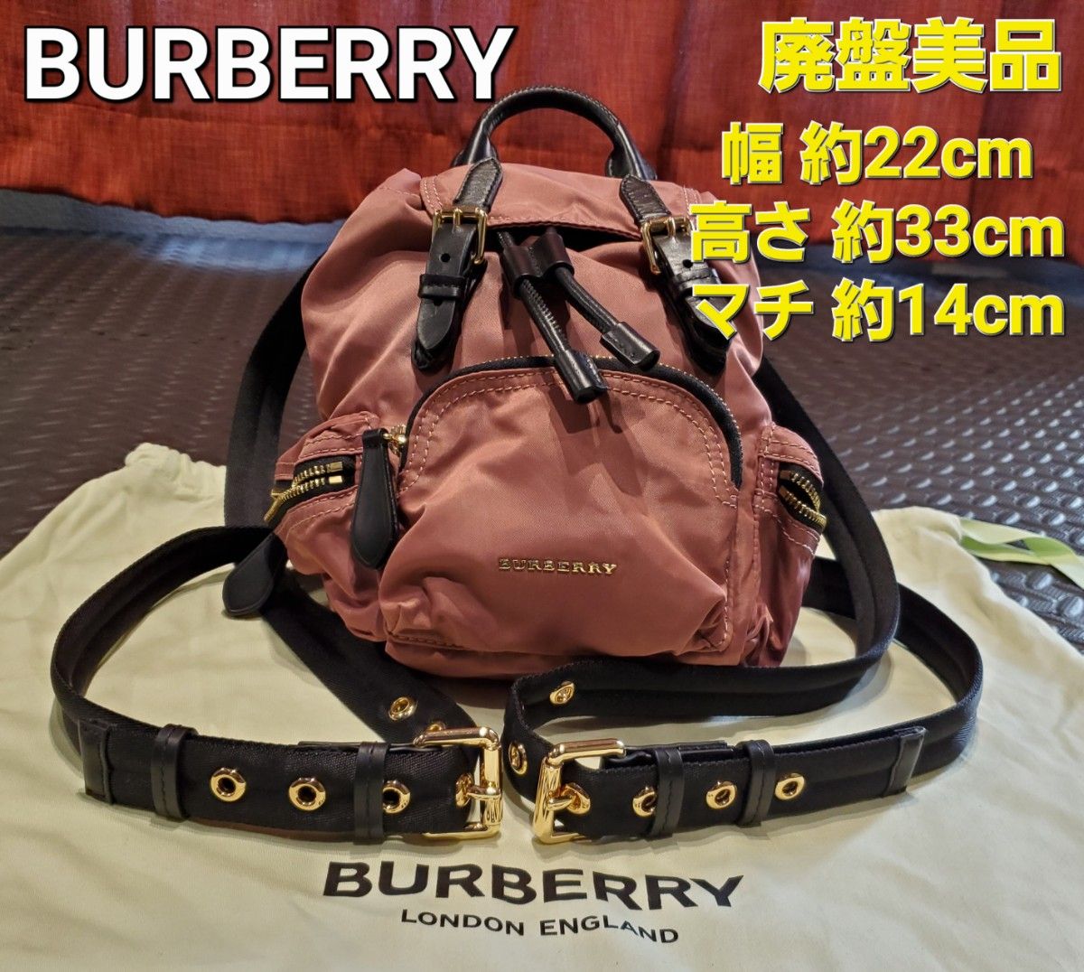 【未使用に近い】BURBERRY バックパック ナイロン ゲラフィティーリュック ナイロンリュック