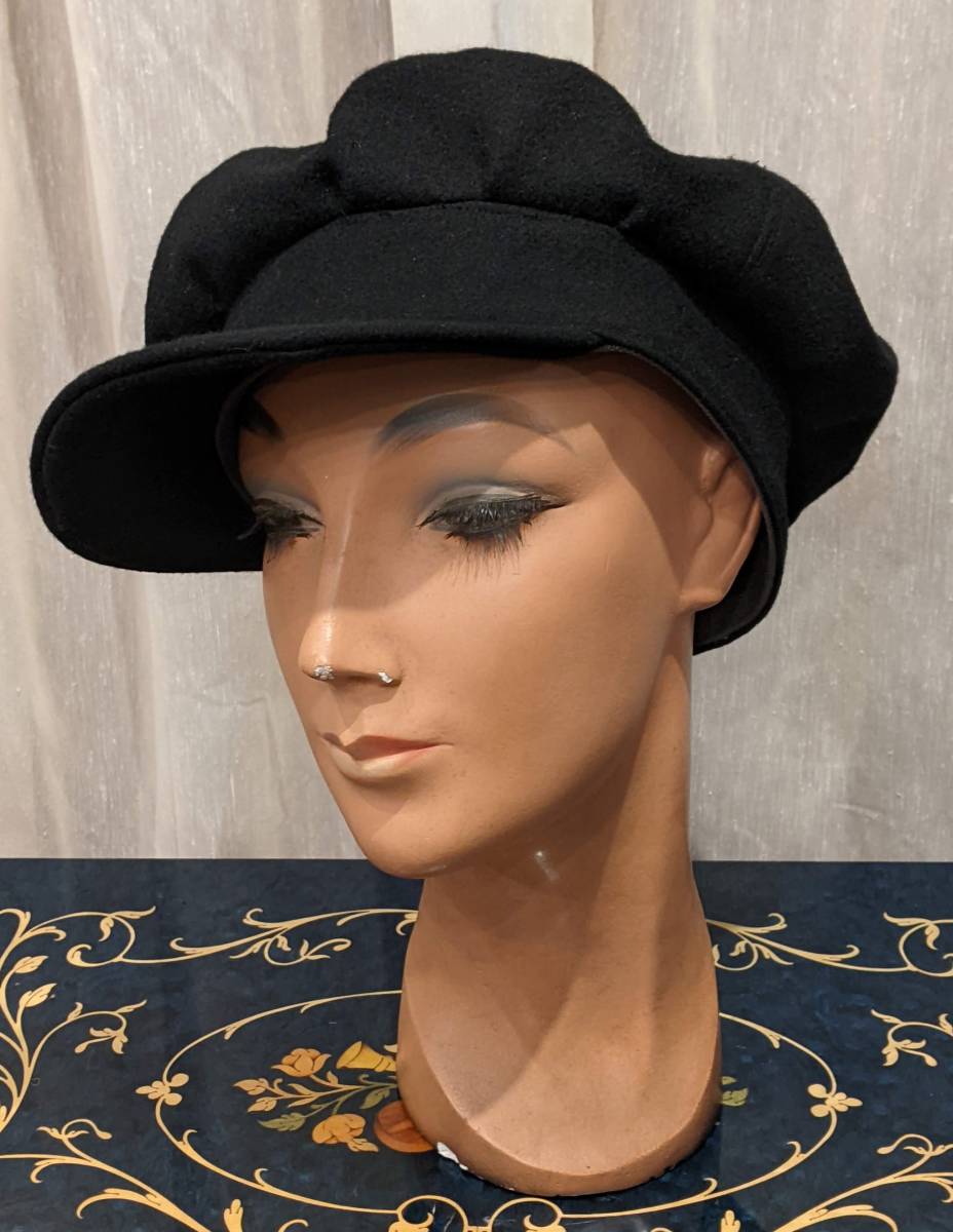  Vintage ткань использование Classics плитка French Casquette / чёрный фетр Europe Франция 19 век способ Work remize Rav ru костюм ΓOT