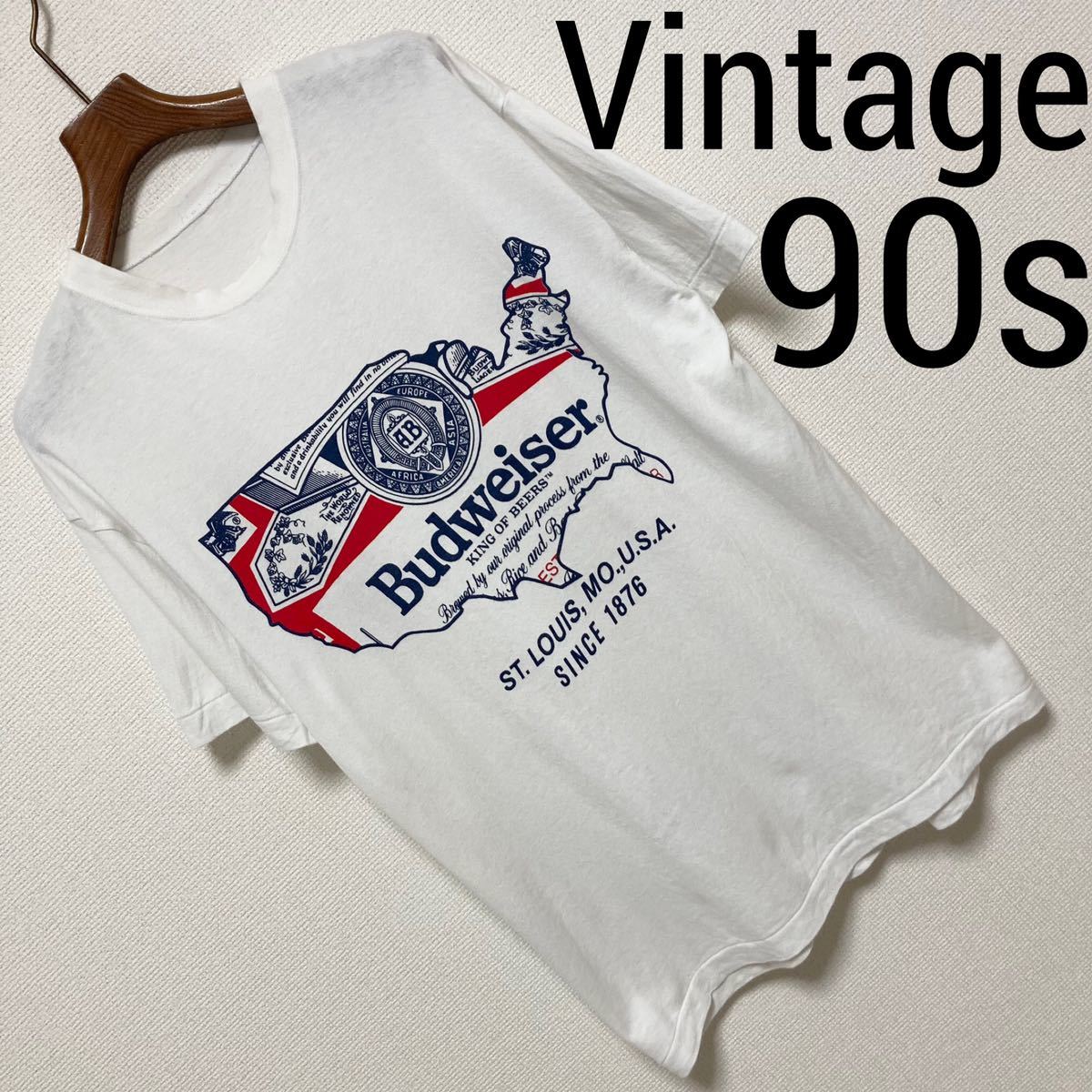 企業ロゴ】 バドワイザー Budweiser ビンテージ Tシャツ-