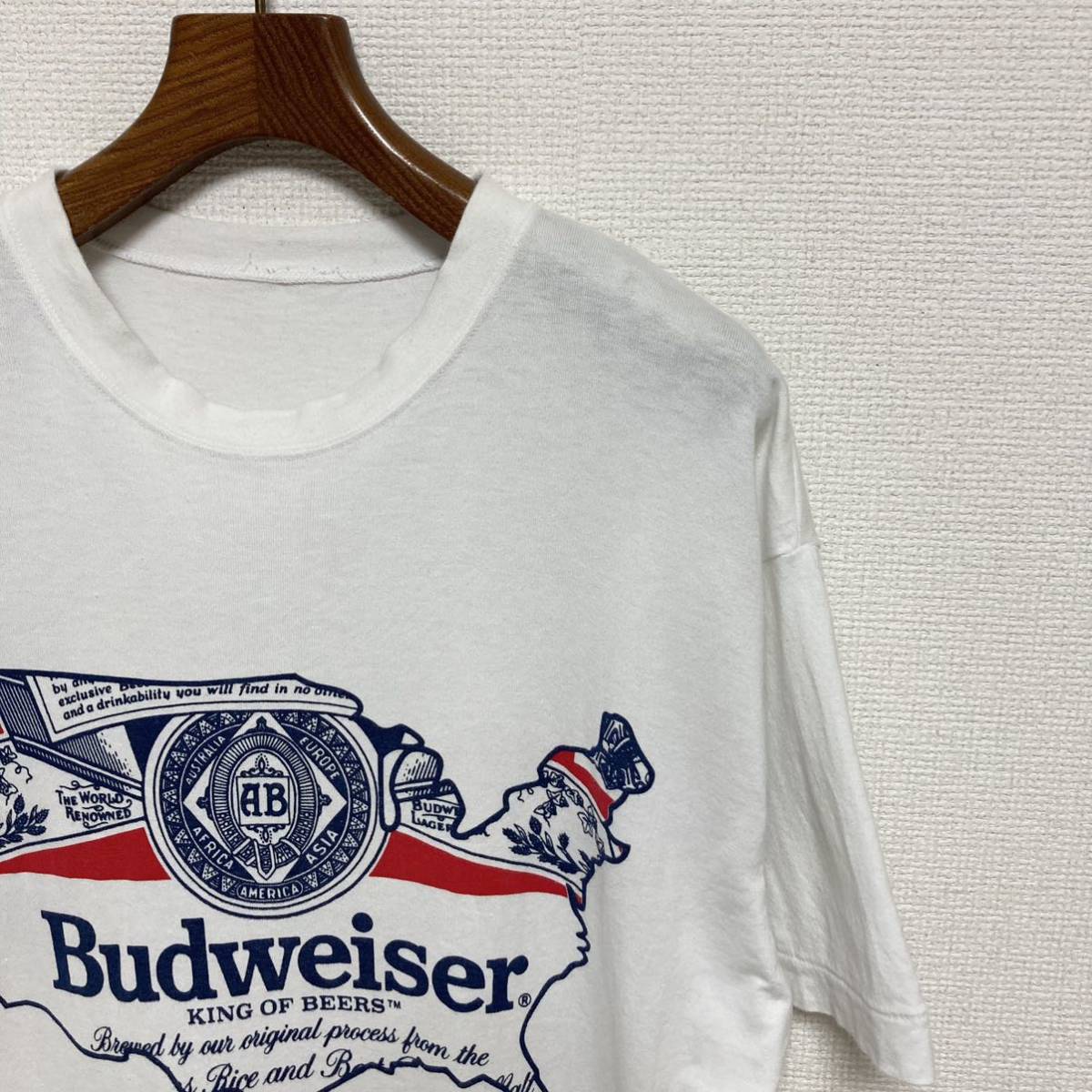 90s Vintage Budweiser バドワイザー 企業ロゴ Tシャツ M 白 90s Vintage Budweiser バドワイザー 企業ロゴ Tシャツ M 白