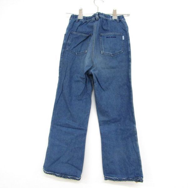  Pom Ponette джинсы Denim брюки джинсы длинные брюки цветок вышивка для девочки 140 размер синий Kids ребенок одежда pom ponette jeans