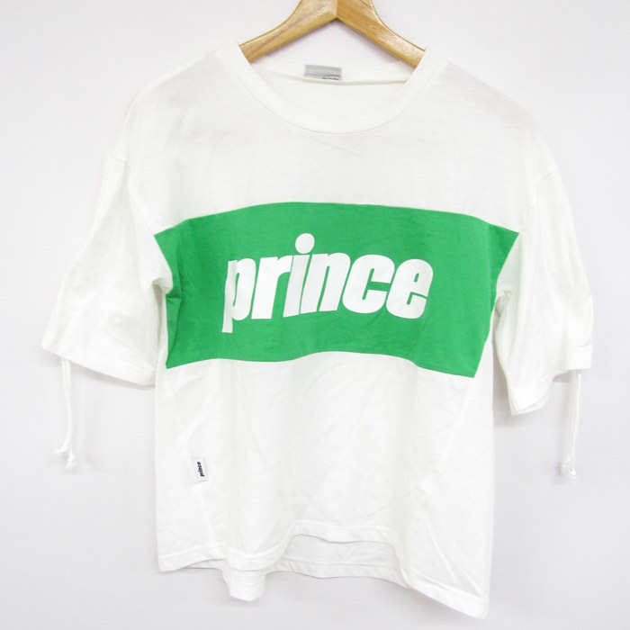 プリンス 半袖Tシャツ ロゴT ラウンドネック トップス スポーツウェア テニス レディース Mサイズ ホワイト prince_画像1