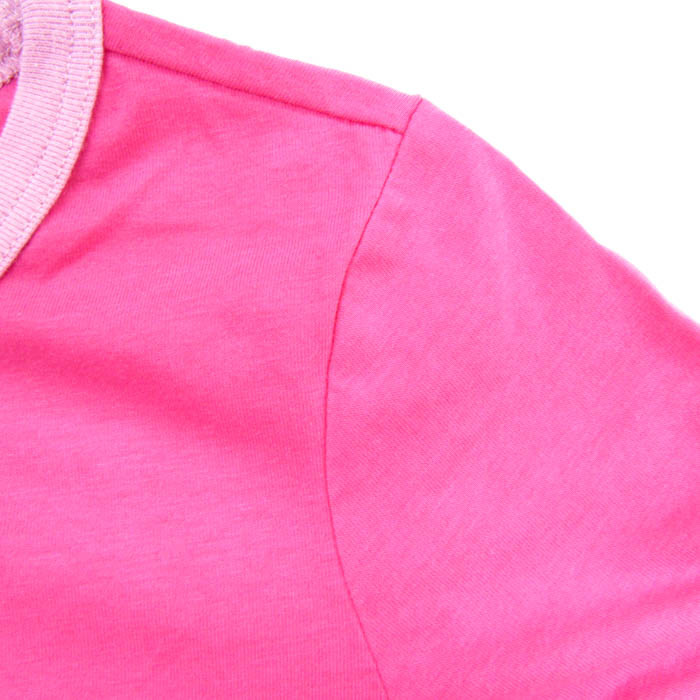 プーマ 半袖Tシャツ フロントロゴ パイピング スポーツウェア トップス レディース Mサイズ ピンク PUMA_画像5