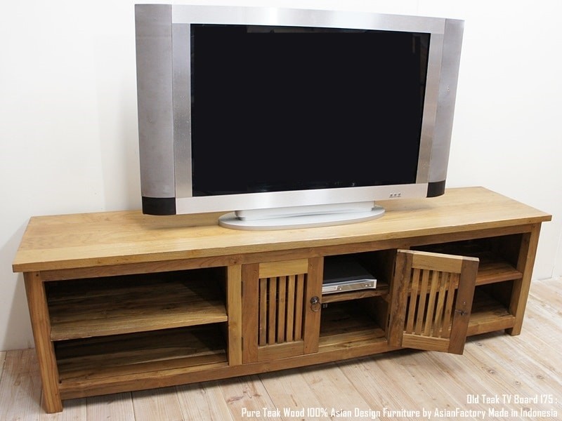 オールドチーク無垢材 テレビ台175cm MW ナチュラルラスティック 総