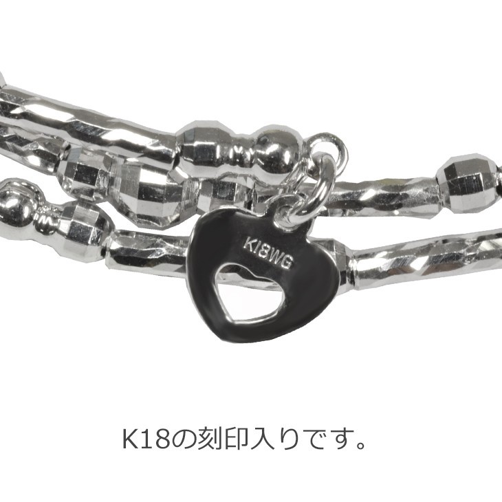 K18PG ミラーカットブレスレット ゴールド 形状記憶ブレス 刻印入り ミラーボール 18金 ピンクゴールド 送料無料_画像8