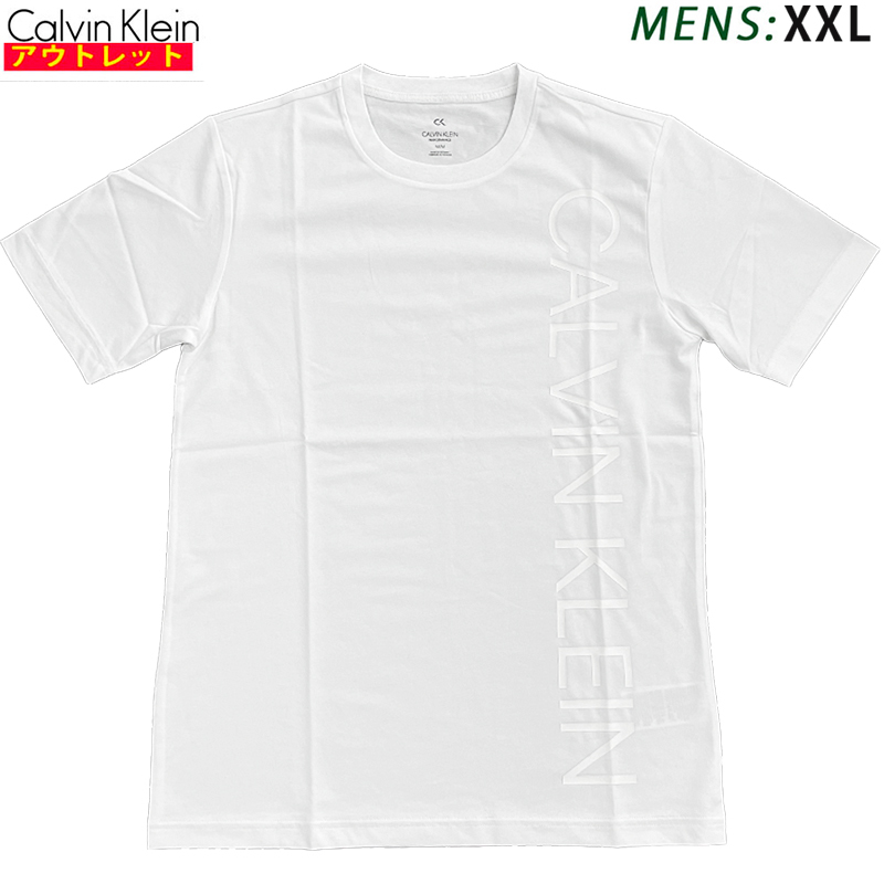 カルバンクライン 新品・アウトレット 半袖 Tシャツ 4MS0K103 100 WHITE 白 XXLサイズ メンズ クリックポストで送料無料_画像1