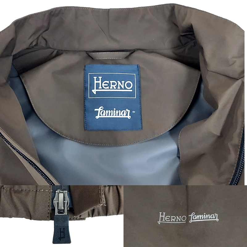 HERNO ヘルノ ゴアテックス GI040UL 7400 56 カーキ ブルゾン ジャケット 撥水 防水 防風 GORE-TEX アウター 並行輸入品 送料無料_画像4