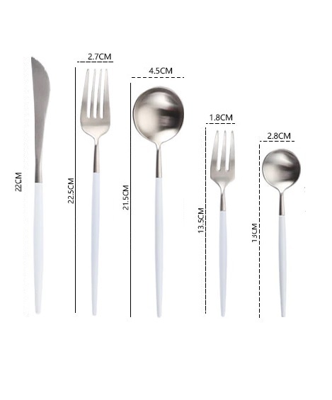 kchi paul (pole) manner cutlery silver white new goods unused 5 pcs set 