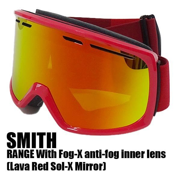 SMITH/スミス SNOW GOGGLE RANGE LAVA RED SOL-X MIRROR SNOWBOARDS 21-22 [返品、交換不可]_画像2