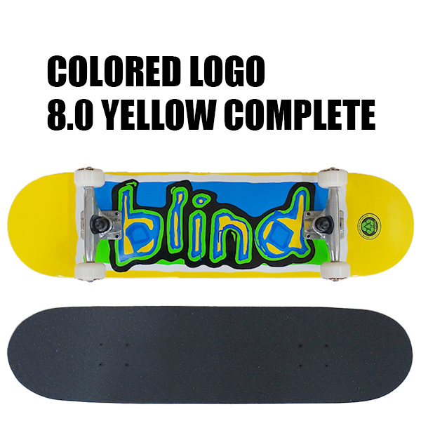 BLIND/ブラインド コンプリートスケートボード/スケボー COLORED LOGO 8.0 YELLOW COMPLETE SK8 [返品、交換不可]_画像2