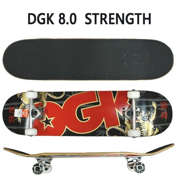 値下げしました！DGK/ディージーケー コンプリートスケートボード/スケボー STRENGTH 8.0 COMPLETE SK8 [返品、交換及びキャンセル不可]_画像2