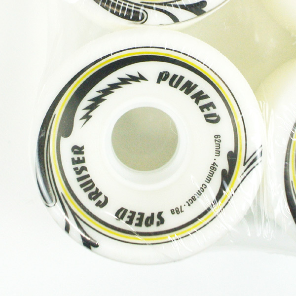 YOCAHER PUNKED SPEED CRUISER LONGBOARD WHEEL 62×46mm 78a SOLID WHITE スケートボード ウィール スケボー SK8 中white[返品、交換不可]_画像4