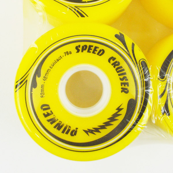 YOCAHER PUNKED SPEED CRUISER LONGBOARD WHEEL 62×46mm 78a SOLID YELLOW skateboard Wheel skateboard white[ returned goods, exchange is not possible ]