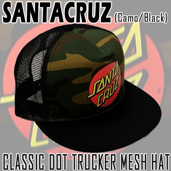 SANTACRUZ/サンタクルズ CLASSIC DOT TRUCKER HAT CAMO/BLACK CAP/キャップ HAT/ハット 帽子_画像1