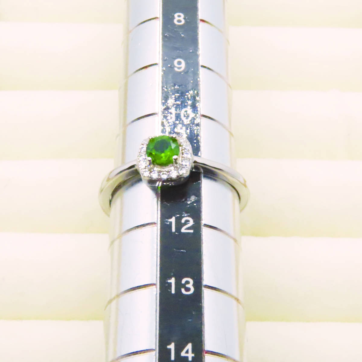 新品　ダイオプサイド　クロム　透輝石　ダイヤモンド　925　シルバー　リング　指輪　レアストーン　宝石　天然石　エメラルド_画像8