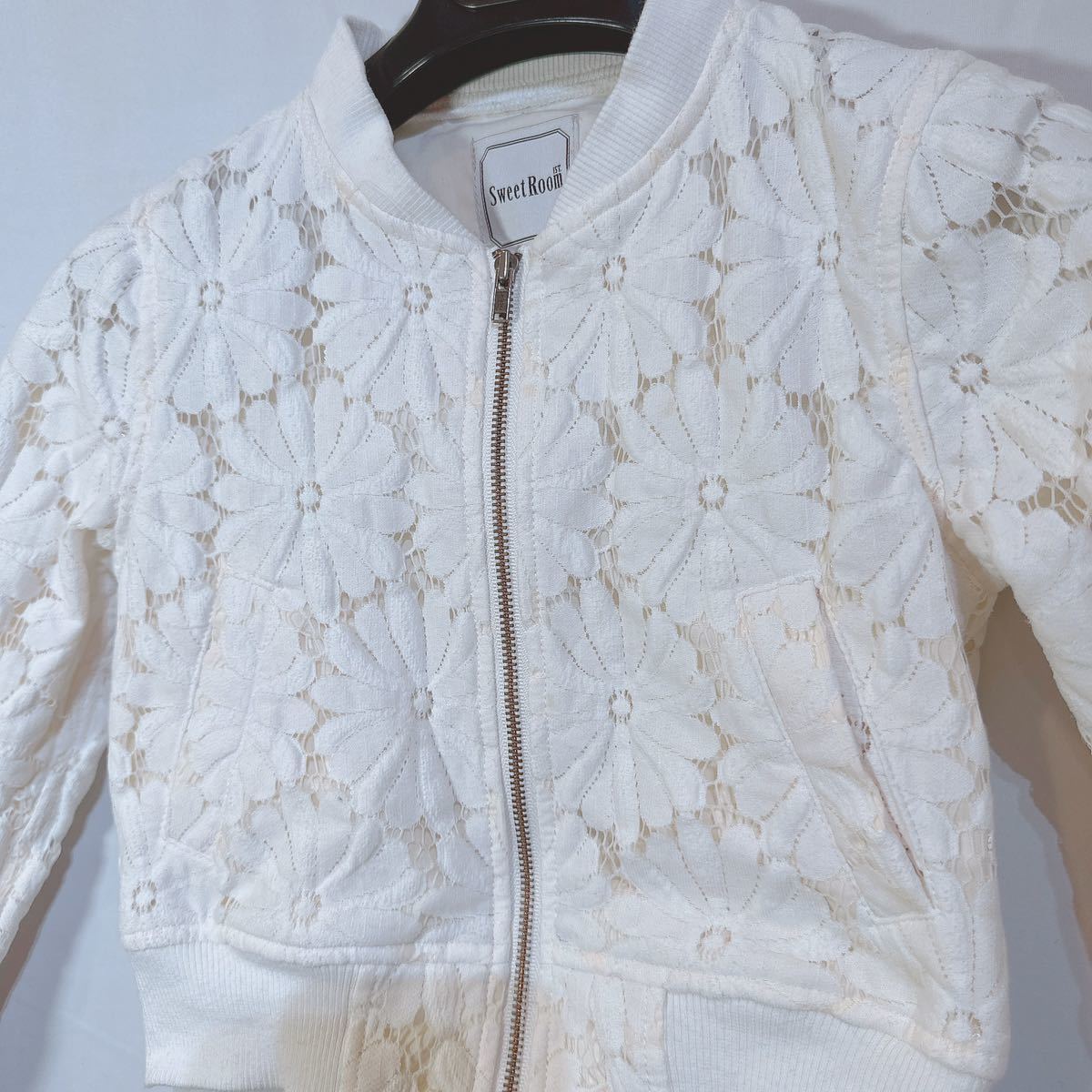 [Sweetroom1st] flower race blouson jacket [105cm]