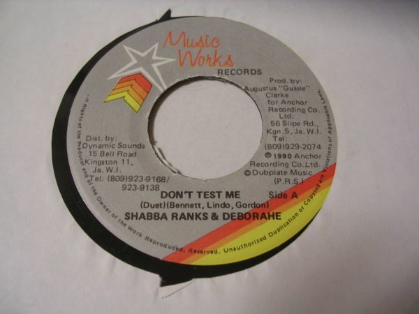 ●Reggae 45●SHABBA RANKS & DEBORAHE/ DON'T TEST ME_画像1