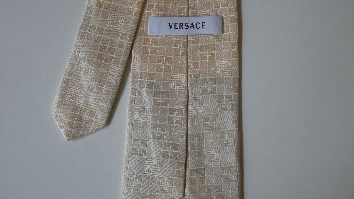 美品【VERSACE ヴェルサーチ】USED ブランドネクタイ/m2-G3-1-5_画像4