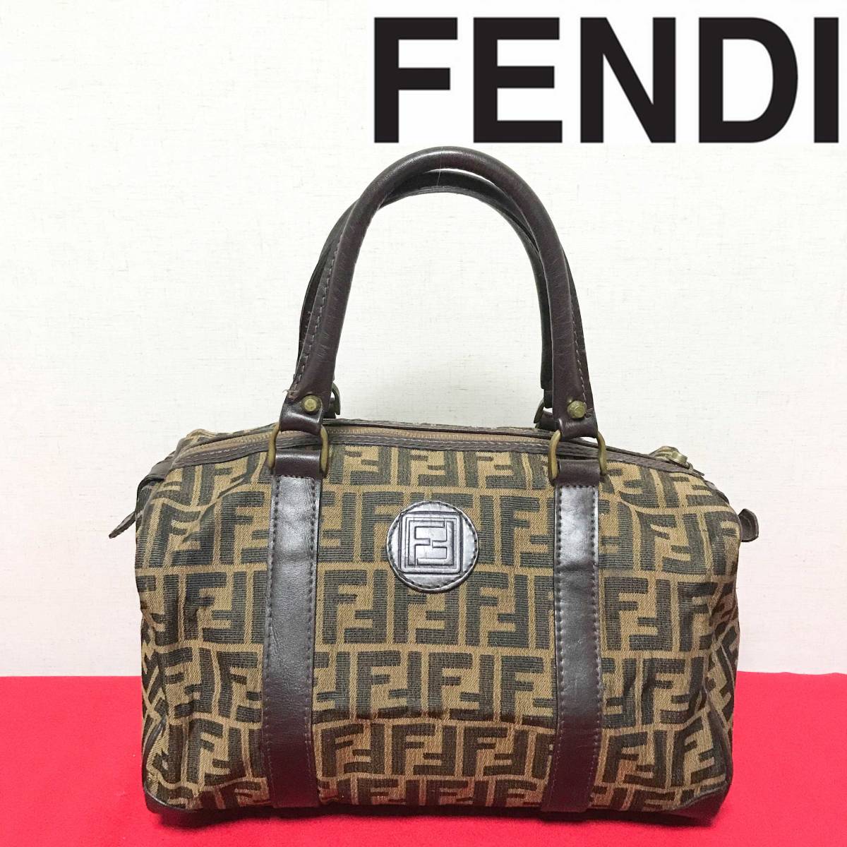 フェラガモ ミニ ボストン バッグ ズッカ柄 FENDI BAG 旅行かばん HNAF2303-33-S10-M165J23