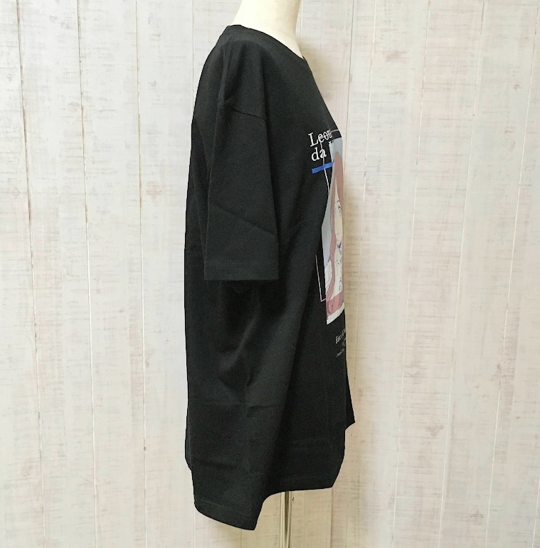 ya582 XXXL【新品・定4,180円】 レオナルド・ダ・ヴィンチ Tシャツ/レディース 黒