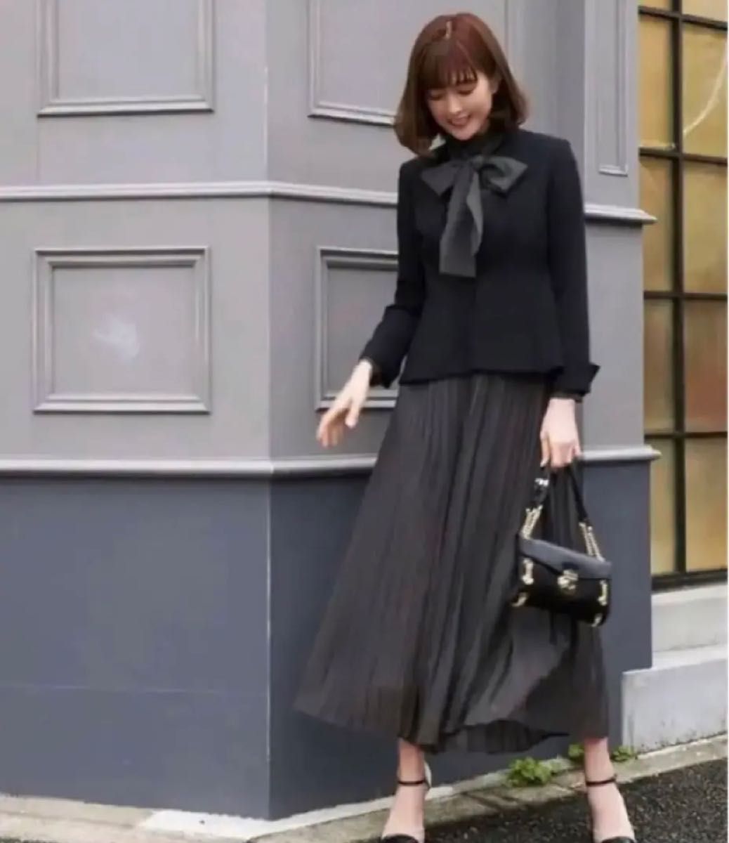 未使用 ペプラムジャケット&トップス&シフォンワイドパンツ3点