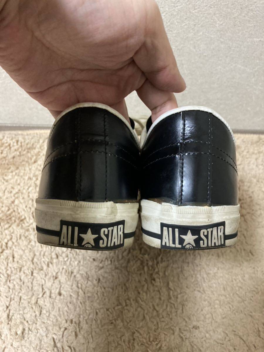 初期 日本製 コンバース ワンスター レザー ブラック 黒 US8(26.5センチ) CONVERSE ONE STAR_画像3