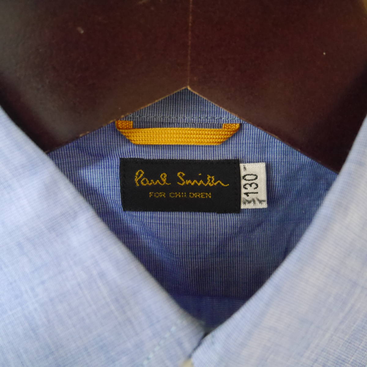 A602 ◇ Paul Smith FOR CHILDREN | ポールスミス　長袖シャツ　青　中古　サイズ１３０_画像8