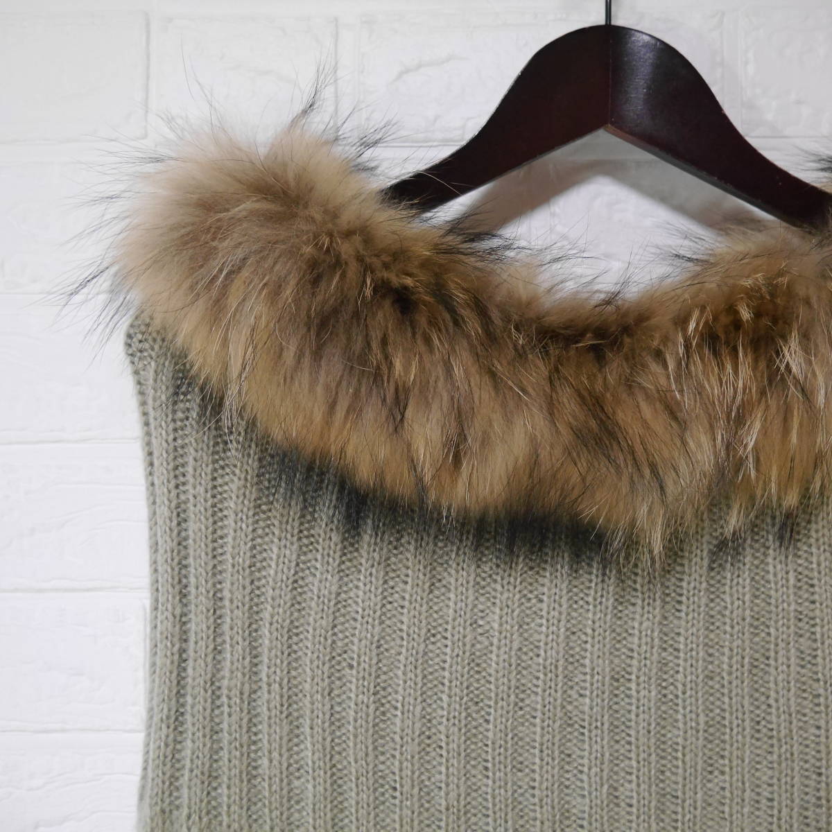 A613 * Rouge vif | rouge vif asian racoon fur tops tea / gray used size inscription none 