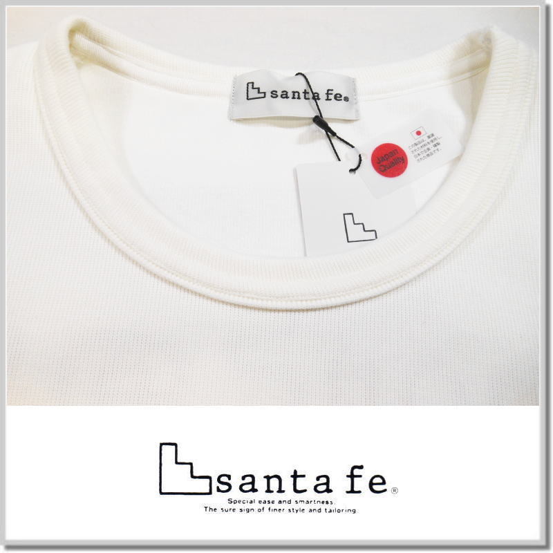 サンタフェ santa fe W/F ロゴアップリケトレーナー 84419-01(WHITE)-46(M) クルースウエット カットソー_画像2