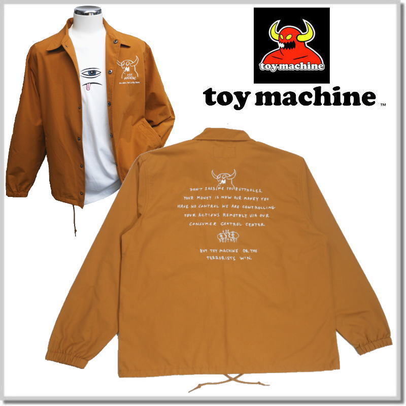 トイマシーン toy machine MARKED MONSTER COACH JACKET TMPDJK8-MUSTARD-M コーチジャケット