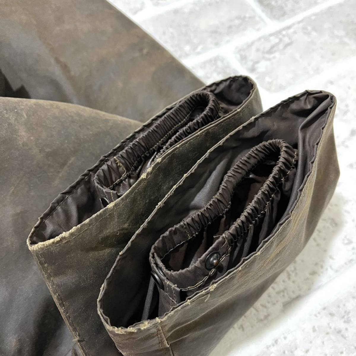 80s Barbour ソルウェイジッパー 2クラウン YKK棒ジップ サイズ40 純正