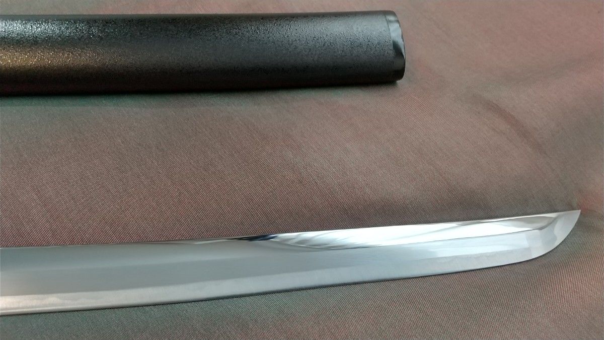 美品】居合刀 鉄鍔 赤拵え 混じり刃紋 模造刀 模擬刀 直売在庫