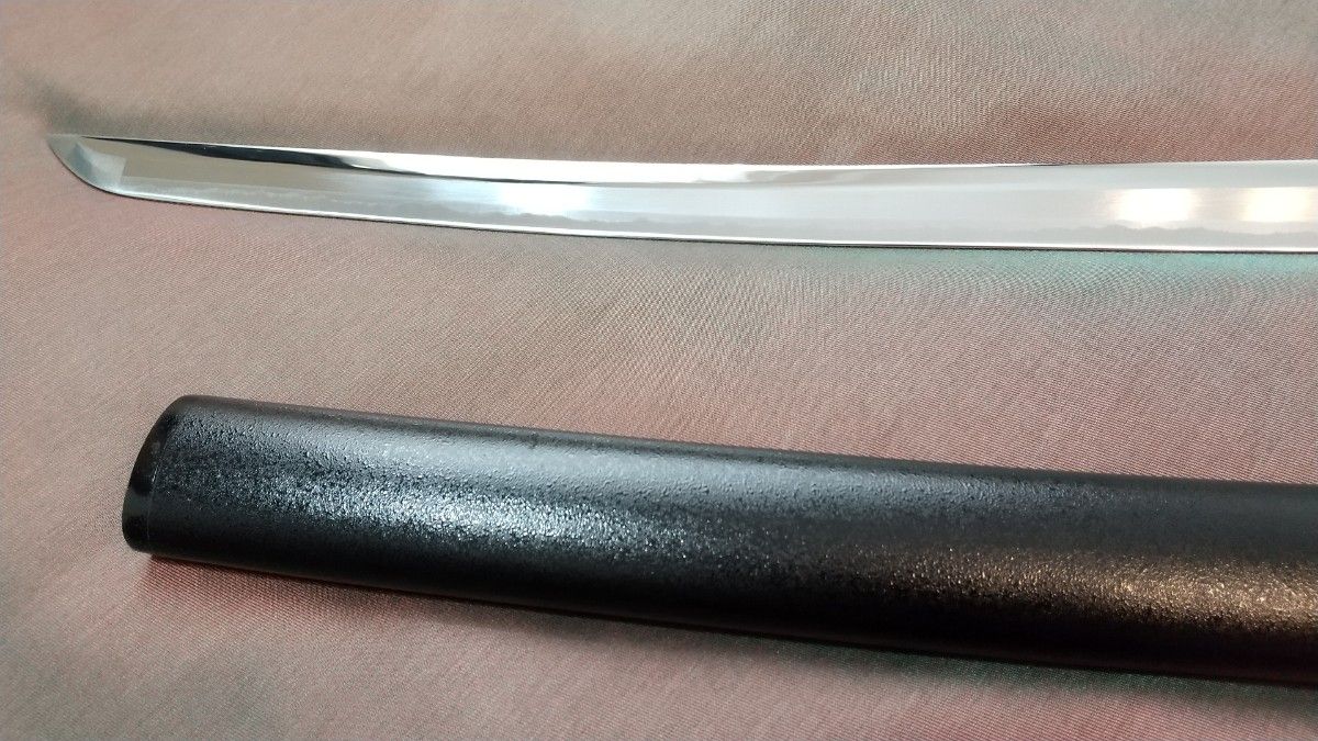 美品】居合刀 鉄鍔 赤拵え 混じり刃紋 模造刀 模擬刀 直売在庫