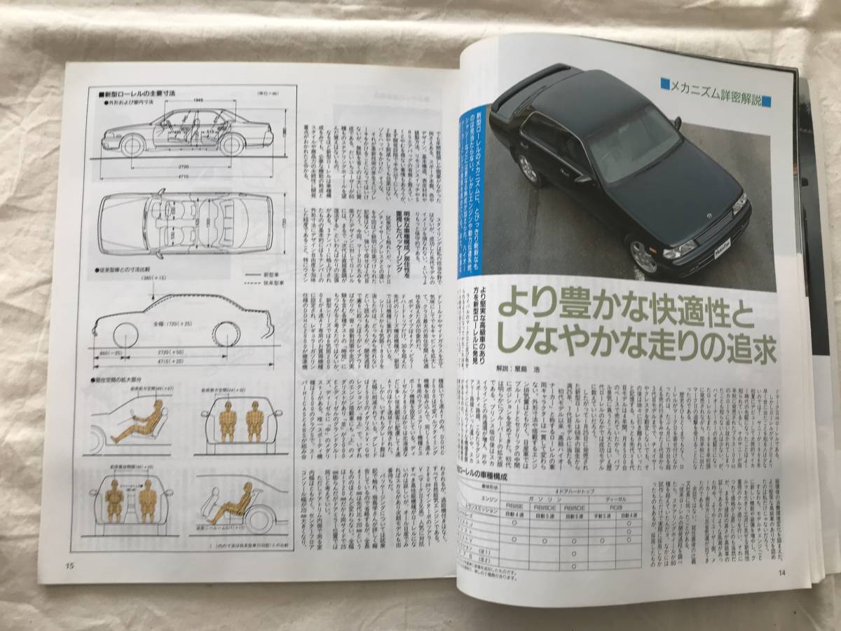 2767/モーターファン別冊ニューモデル速報 第128弾　新型ローレンのすべて　平成5年2月1993　試乗記　ライバル車比較試乗_画像5