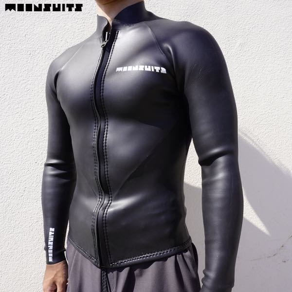 新品 送料無料 MOONWETSUITS 2mm Lサイズ ラバージャケット プレミアム