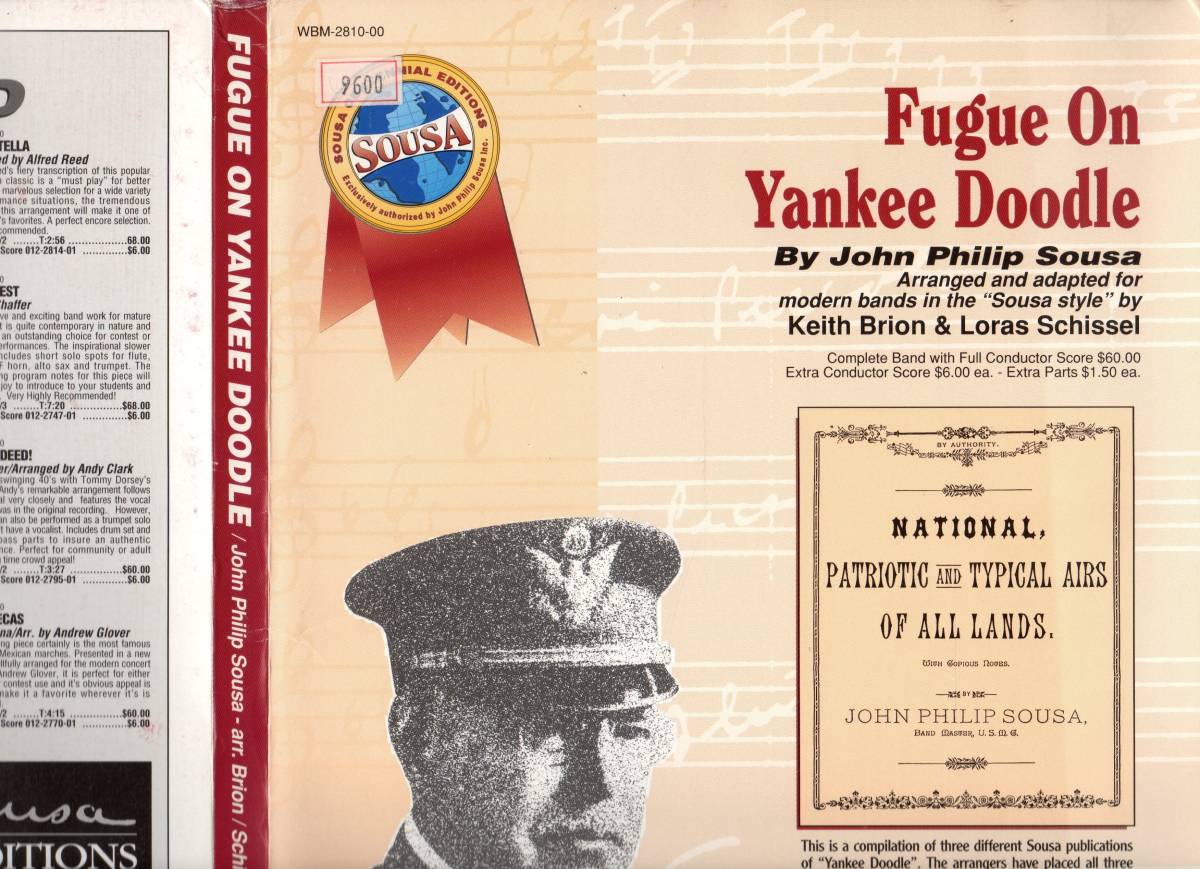 吹奏楽楽譜/J.P.スーザ:ヤンキー・ドゥードルによるフーガ/試聴＆スコア閲覧可/Fugue on Yankee Doodle