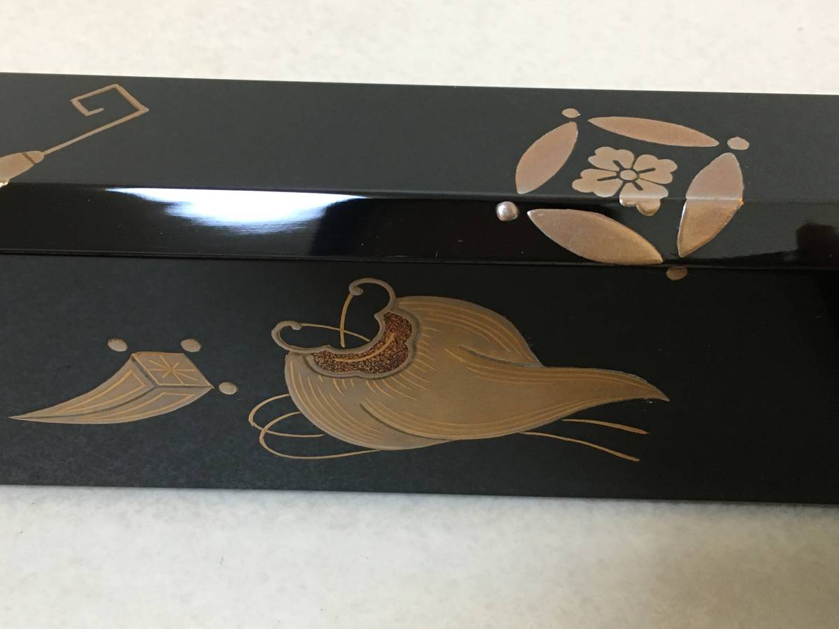 A291】松雲 炉縁 蒔絵 宝尽くし 輪島塗 共箱 茶道具 保管品