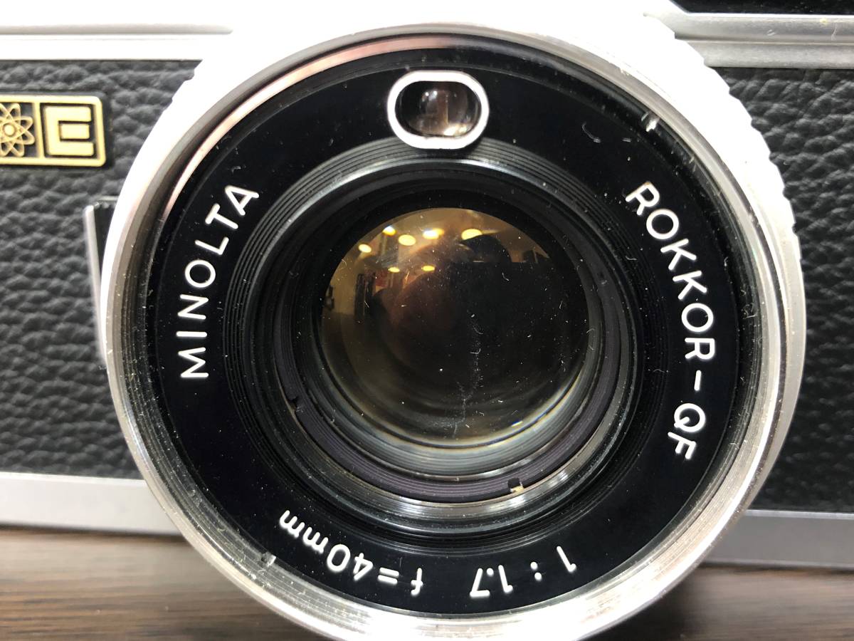 ジャンク品 minolta ミノルタ HI-MATIC E ROKKOR-QF 40mm f1.7 フィルムコンパクトカメラ 動作未確認の画像3