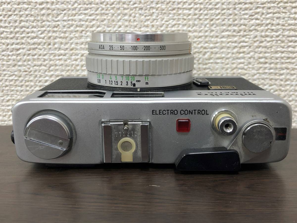 ジャンク品 minolta ミノルタ HI-MATIC E ROKKOR-QF 40mm f1.7 フィルムコンパクトカメラ 動作未確認の画像4