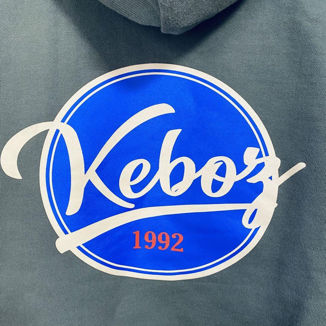 【人気デザイン】KEBOZ ケボズ パーカー Lサイズ バックプリント ビッグロゴ 人気デザイン 一点物 入手困難 ストリート ゆった