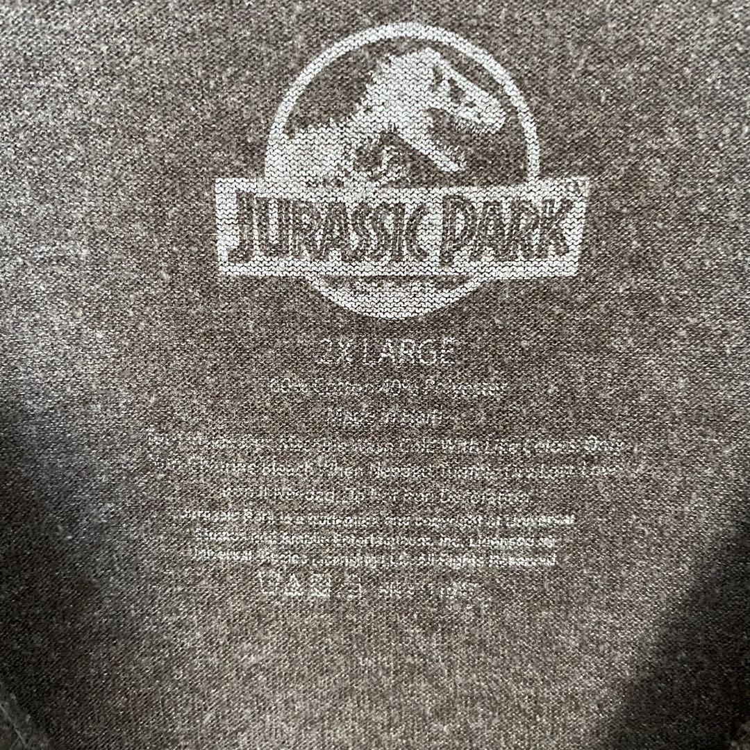 【入手困難】JURASSIC PARK ジュラシックパーク　Tシャツ 2XLサイズ　恐竜　一点物　半袖　ゆったり　アニメ　映画　ムービー　海外　輸入_画像6