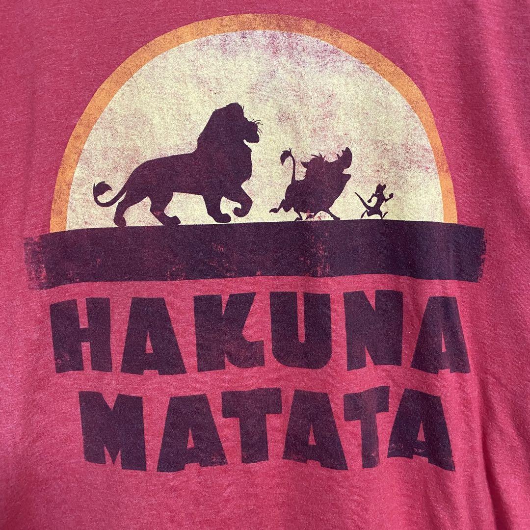 【入手困難】Disney ディズニー　ライオンキング　ハクナ マタタ Tシャツ　半袖　海外　一点物　キャラクター　ゆったり　オーバーサイズ_画像5
