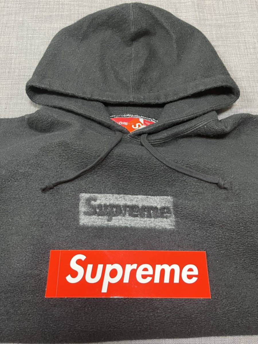 送料無料 L 黒 Supreme Inside Out Box Logo Hooded Sweatshirt Black