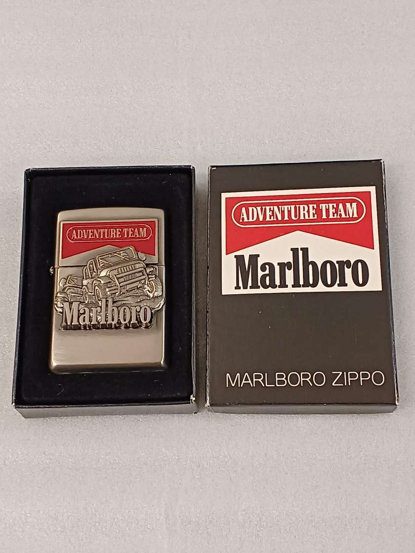 ◆◇#6108 【希少】ZIPPO マルボロ アドベンチャーチーム（ジープ）marlboro メタル ジッポ 未使用 箱付 火花確認済◇◆の画像1