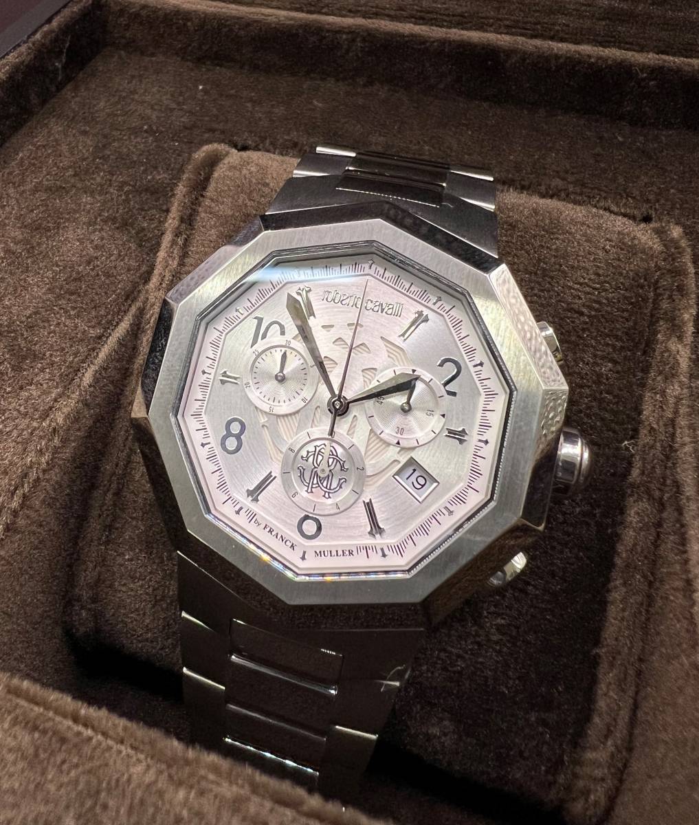 がなくても 【稼働】ロベルトカヴァリ バイ フランクミュラー/roberto cavalli BY FRANCK MULLER☆メンズ 腕時計 RV1G003M0131 箱 ギャラ付◇管No11008 ルはお ロベルトカヴァリバイフランクミュラー